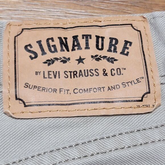 Levi Strauss Signature Straight Khaki Denim Jeans - Size 29 X 30 - Picture 5 of 7